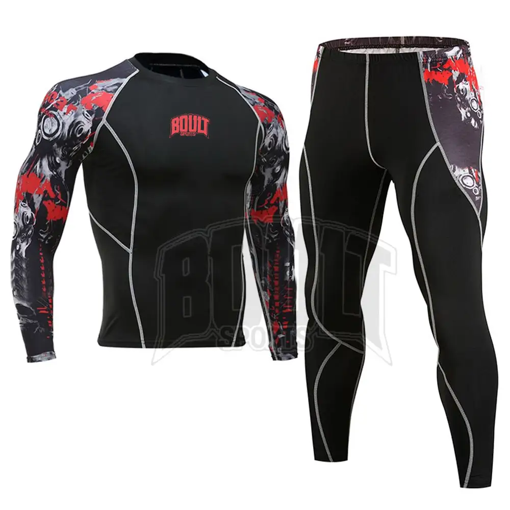 Men's Compression Jogging Suits Gym Boxing Jiu Jitsu Training Suits Men's Cycling Suits Track And Field Quick Drying Sportswear
