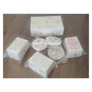 Caja de incrustaciones de mármol de aspecto moderno, excelente calidad natural, cara, nueva, con nácar, uso para caja de almacenamiento de joyas, artículos de regalo - Product Image 1
