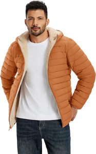 Veste matelassée pour homme de qualité supérieure 2025, à capuche, doublée de sherpa, résistante à l'eau, coupe-vent, isolée, chaude, pour l'hiver - Product Image 5
