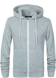 Men's Oversized Heavyweight Fuzzy Pullover <b>Hoodie</b> Cool Graphic <b>Zip</b>-up Winter Jacket in <b>Brown</b> Red Low MOQ Full Zipper on Sale - Product Image 3