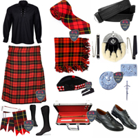 Ensemble complet de kilt écossais traditionnel ONSTYLE SPORTS en acrylique et laine, durable et léger, avec chemise et sporran