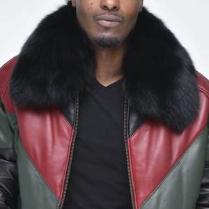 Veste en similicuir réversible de style pour hommes, logo personnalisé imprimé, respirant, léger, col montant, rue principale à bas prix - Product Image 5