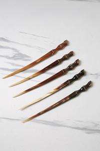 Polished Finish Buffalo Horn <b>Hair</b> <b>Pins</b> for Women's Ox Horn <b>Hair</b> Styling Stick Natural Accessory - Product Image 4