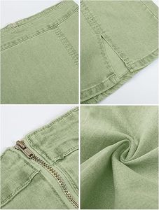 กระโปรงยีนส์สำหรับผู้หญิงกระโปรงผ้ายีนส์ป้องกันการยับน้ำหนักเบาสวมใส่สบายปรับได้ตามต้องการ - Product Image 6