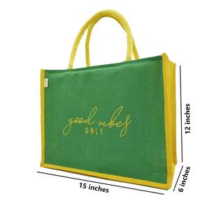 กระเป๋าผ้าใบปอกระเจาวัสดุหนักพร้อมที่จับออกแบบโลโก้ได้ตามต้องการสำหรับใช้งานได้หลากหลายรูปทรงสี่เหลี่ยมผืนผ้าที่เป็นมิตรต่อสิ่งแวดล้อม - Product Image 2