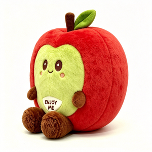 Customized Red apple plush, stuffed apple toy, cute fruit stuffed animal, apple plushie - Product Image 4