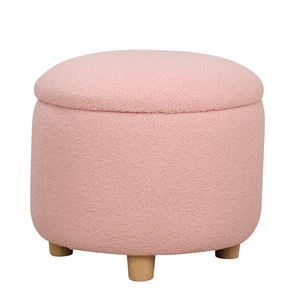 Pouf de rangement rond, tabouret avec rangement, tabouret pour enfants avec rangement, siège multifonctionnel pour enfants, tabouret de rangement pour jouets - Product Image 1