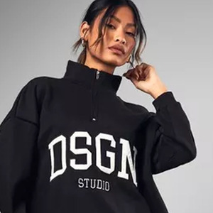 Ecológico tejido no tejido transpirable para la temporada de invierno Eco mujer nueva moda manga larga Color sólido sudaderas con capucha con forro polar - Product Image 6