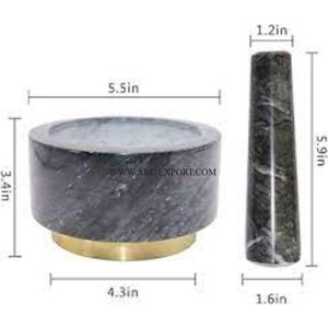 ชุดครกและสากทำจากขิงรูปทรงกลมอุปกรณ์ครัวแฟนซีแบบใหม่ - Product Image 6