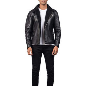 Veste en cuir pour homme Hiver Peau de vache Coupe-vent et respirante Vente en gros Qualité supérieure Fabriqué au Pakistan 2025 - Product Image 1