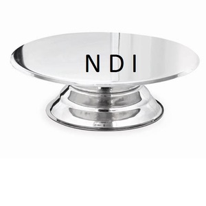 Soporte para servir pasteles de lujo para bodas con acabado brillante en forma redonda para accesorios de decoración de mesas de hotel. - Product Image 1