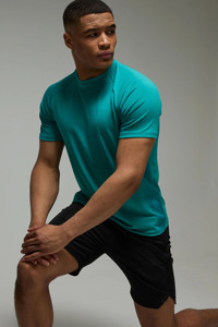 Venta caliente Teal Active Performance Regular Fit Camiseta de hombre y conjunto corto Conjunto de 2 piezas Gimnasio Entrenamiento y ropa de calle Camiseta para hombres - Product Image 3