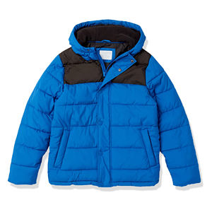 Wholesale Custom Nylon Puffer Jacket <b>Quilted</b> Winter Men Shiny Removable Hooded Puffer Jackets Breathable Customized OEM - Product Image 2