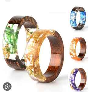 Venta al por mayor personalizado mejor calidad hecho a mano alto pulido hermoso colorido anillo de resina de moda para las mujeres de la India - Product Image 1