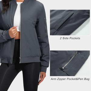 Chaqueta Bomber de Invierno para Mujer, Estilo de Alta Tendencia, el Mejor Producto para Exteriores con Logotipo Personalizado - Product Image 5