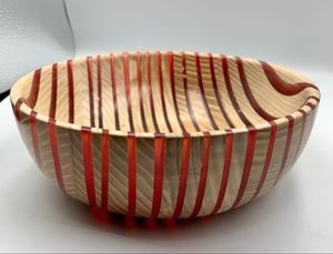 Bol à salade UNIQUE DECOR fait main en bois naturel et résine, poli, de haute qualité pour la maison, les restaurants et les fêtes - Product Image 5