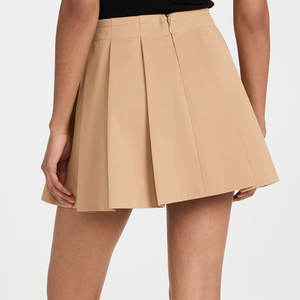 Falda Midi para mujer, falda escolar transpirable con decoración plisada de algodón elástico con logotipo personalizado - Product Image 2