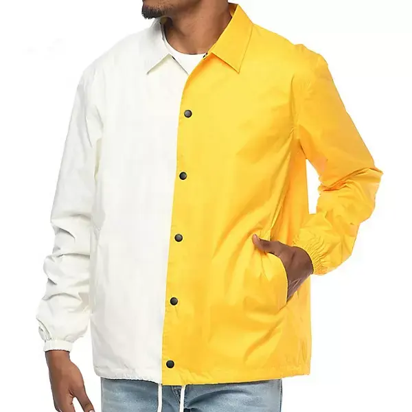Wholesale custom design and logo high quality men jacket snap button for jacket panels nylon coaches jacket