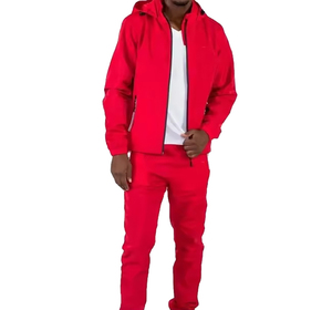 Ensemble survêtement deux pièces pour homme avec capuche, logo personnalisé imprimé, coupe-vent, respirant et léger, 2026 - Product Image 3