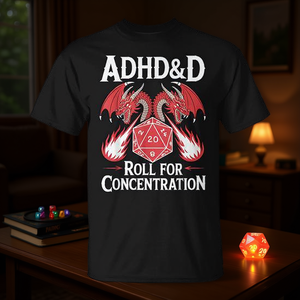 T-shirt promozionale ADHD & D ADHD Roll for Concentration - Product Image 3