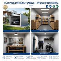 Garage pliable durable pour le stockage de véhicules résidentiels et d'équipements extérieurs