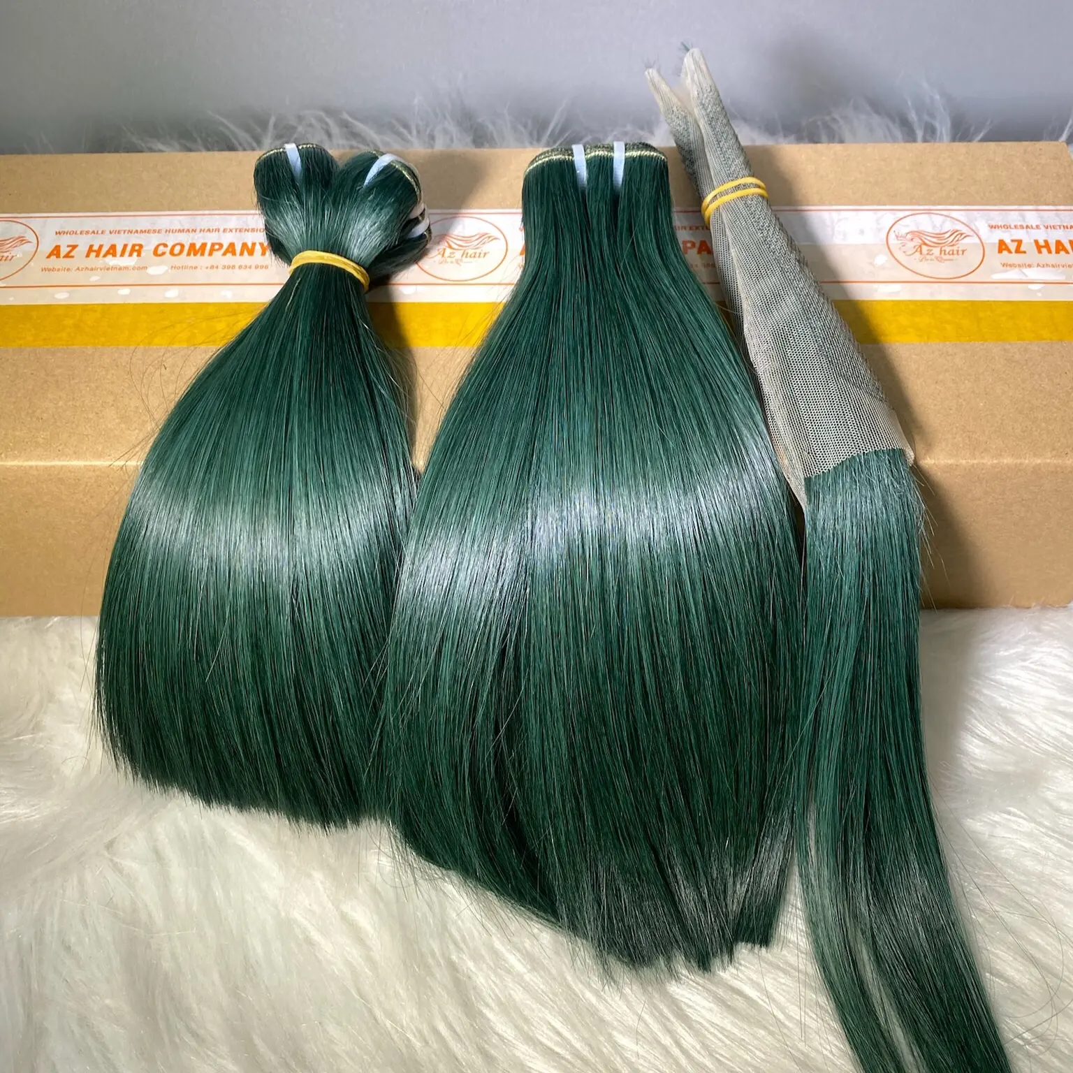100% вьетнамские необработанные волосы, необработанные пучки и застежка, зеленый цвет, чтобы сделать парик, оптовая цена