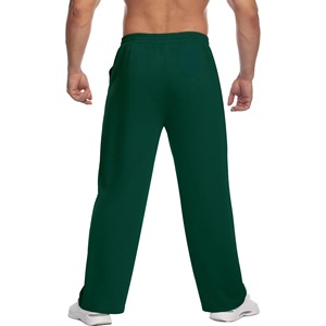 Pantalon ample pour homme à coupe large, avec cordon de serrage, en coton double tricot, coutures plates, idéal pour la gym, le travail physique et les exercices de curling au marteau - Product Image 3