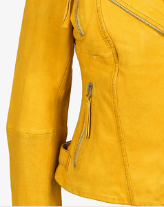 Nueva chaqueta de cuero de alta calidad para damas de diseño de moda para mujeres - Product Image 5