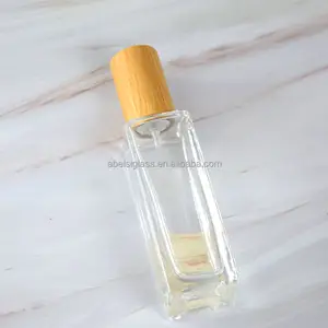 Cetak Kustom Logo 10 30 50 100 Ml Botol Semprot Kaca Persegi Botol Parfum Kosong Bening