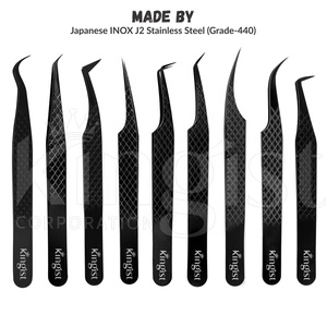แหนบขนตาสแตนเลสฉลากส่วนตัวอุปกรณ์เสริมความงามสำหรับการต่อขนตาคิ้ว - Product Image 4
