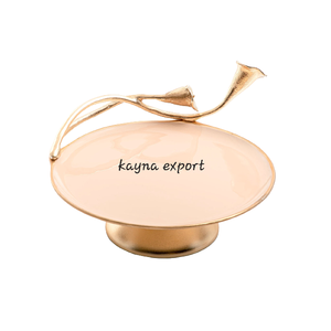 Plato de fruta decorativo de lujo, hermoso diseño de hoja de Metal, cuenco de hoja con acabado antiguo de latón, mesa y decoración para fiestas y eventos - Product Image 4