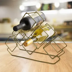 Support à bouteilles de vin en métal doré moderne, style farmhouse, étanche, capacité 5L, pour comptoir de bar, bars professionnels à domicile, Zahid Export - Product Image 1