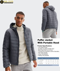 Logo personnalisé OEM Veste d'hiver pour hommes Manteau matelassé en laine polaire à bulles Imperméable pour l'extérieur Vente en gros - Product Image 5