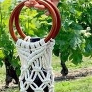 Bolsas de macramé para botella de vino, diseño hecho a mano, para decoración del hogar, a buen precio - Product Image 4