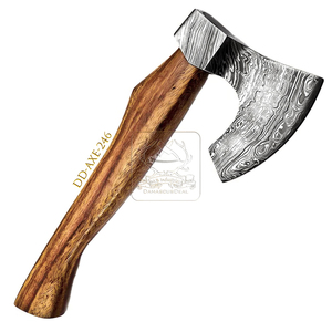 Wholesale Outdoor Bushcraft Damascus Steel <b>Axe</b> <b>Viking</b> Style DD-AXE243 Wood Handled Chopping <b>Axe</b> Cutting Hatchet Forest <b>Axe</b> 400mm - Product Image 4