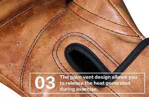 Gants de boxe en cuir véritable de conception personnalisée de haute qualité en vrac gants de boxe d'entraînement professionnel 100% gant de boxe en cuir véritable - Product Image 2