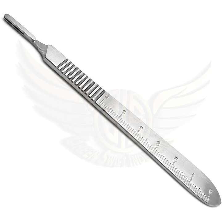 Set Of 3 Scalpel Handle 3 Graduated Marking Stainless Steel Premium