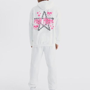 Survêtement pour hommes en coton polaire sérigraphié avec logo personnalisé, streetwear, jogging décontracté, ensemble survêtement à capuche pour hommes - Product Image 3