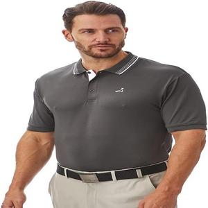 Polo de corte clásico para hombre, cuello acanalado, puños, manga corta, personalizable, de talla grande, polos clásicos de punto sólido para hombre - Product Image 3