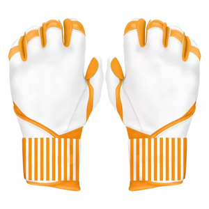Guantes de bateo de béisbol de cuero genuino con logotipo bordado personalizado del fabricante superior Corte perfecto para lanzador OEM Softball - Product Image 1