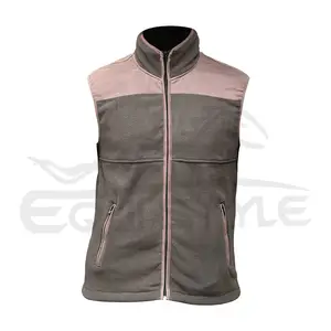Mens Fleece Waistcoat Unisex Design High Quality Polar Fleece Vest Custom Logo Baby Pink Light Gray Winter Fleece Body Warmer
