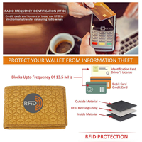 Portefeuille Homme Slim Bifold Vintage Fait Main en Cuir Véritable avec Doublure Satinée, Protection RFID, Fenêtre Courte pour Carte d'Identité et Porte-Cartes CROSS