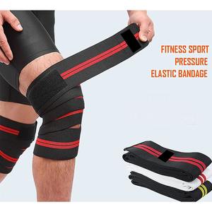<b>Compression</b> Elastic Support <b>Knee</b> Wraps for Cross Training Gym Workout Fitness Powerlifting <b>Knee</b> Wraps - Product Image 4