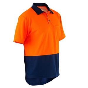 เสื้อทำงานแบบสะท้อนแสงสีส้มดำ แขนสั้น สำหรับผู้ชาย มีกระเป๋าหน้า - Product Image 5