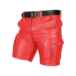 Pantalones cortos de cuero de nuevo diseño más vendidos para hombres Venta caliente Nueva llegada Pantalones cortos de cuero ligeros para hombres - Product Image 3