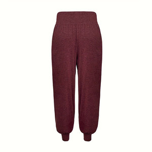 Pantalones de Chándal Holgados y Elegantes para Mujer de Talla Grande, Cintura Elástica, Tejido de Rayón Suave y Elástico, Pantalones de Punto con Bolsillos - Product Image 3