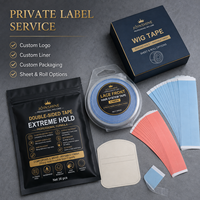 Fabricant de ruban adhésif pour systèmes capillaires sous marque privée, ruban adhésif double face pour perruques Lace Front, vente en gros pour toupets et remplacements capillaires