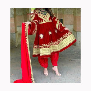 Filles attrayantes fantaisie modèle afghan danse et matériel de mariage robe afghane manches longues à vendre robe afghane - Product Image 4