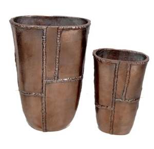 Meilleure vente Vase à fleurs décoratif pour la maison Pots de fleurs et jardinières finis en cuivre antique Vase à fleurs décoratif d'intérieur et d'extérieur - Product Image 3