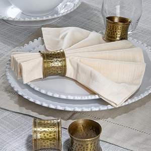 Ronds de serviette en métal sur mesure arrivée fraîche pour les dîners de mariage de Noël - Product Image 6